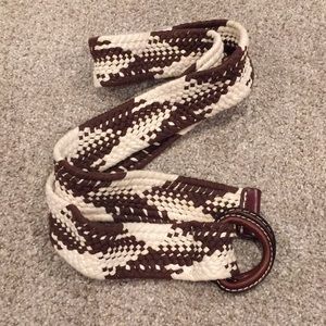 Brown and cream belt.